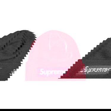 Шапка Supreme New Era x Box Logo Beanie Червено | FW21BN9 PLUM, 1