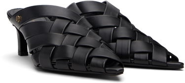 Аксесоари Anine Bing ANINE BING Eve Woven Heeled Mules Черно | A-14-11311-BLK1, 3