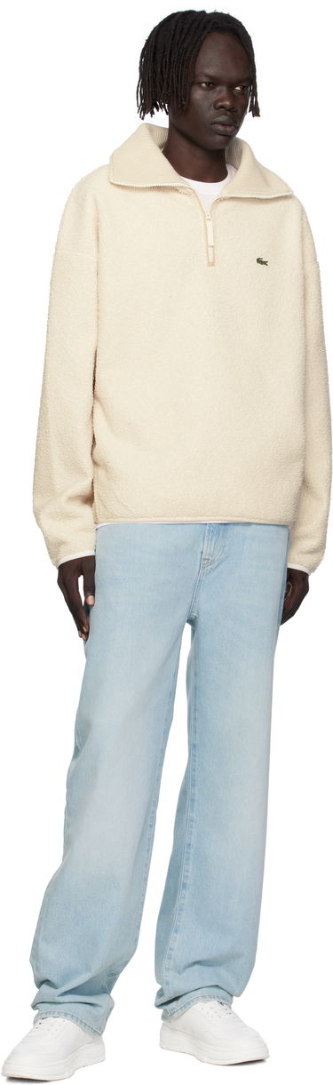 Суитчър Lacoste Lacoste High Zipped Neck Sweatshirt Бежово | SH5500_XFJ, 3