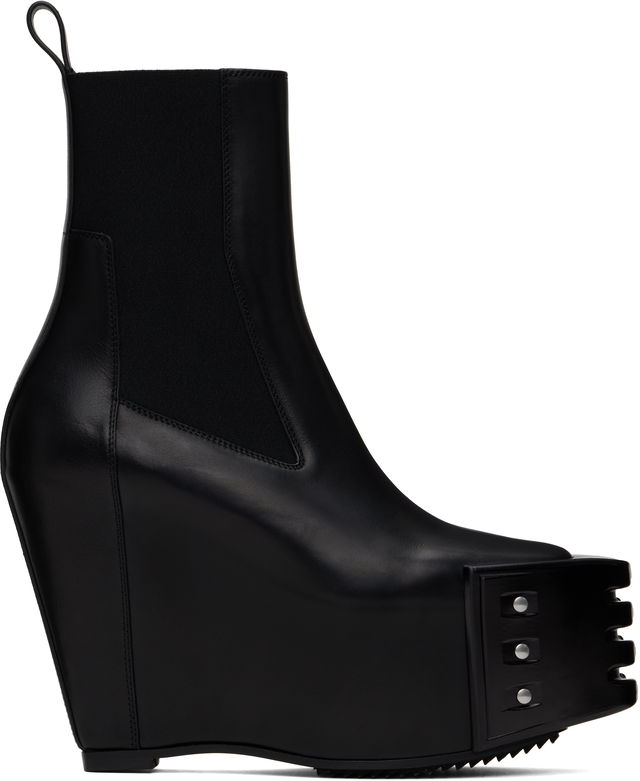 Rick Owens Porterville Grilled Wedge Beatle Chelsea Boots