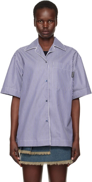 Риза Palm Angels Striped Shirt Синьо | PWGG005S25FAB0014603, 0