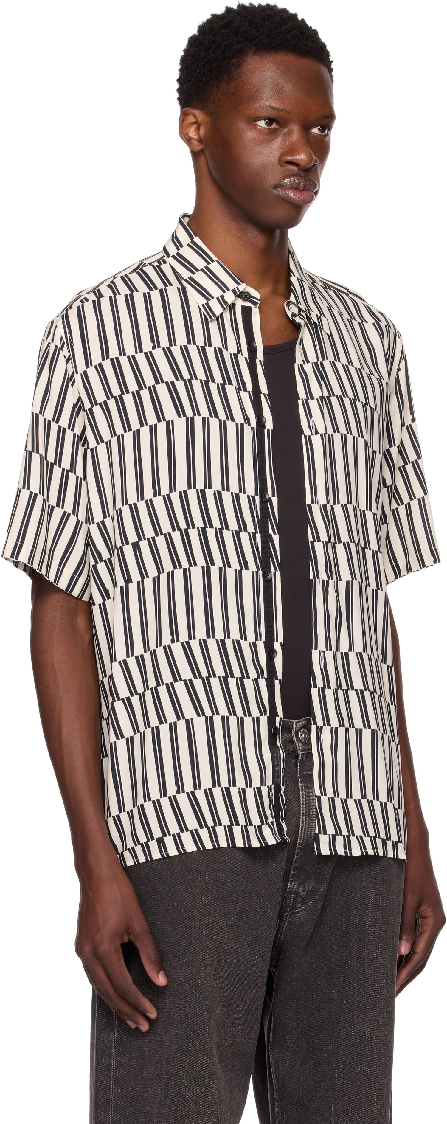 Риза rag & bone Rag & Bone Dalton Printed Short Sleeve Shirt Многоцветен | MBW25PA026LVML, 1