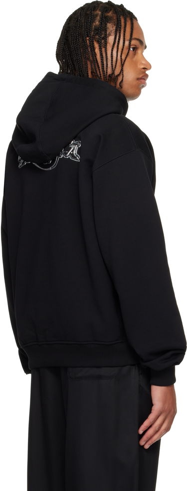 Суитчър Casablanca 'Casa' Chrome Full Zip Hoodie Черно | M-AW25-JTP-408-02, 2