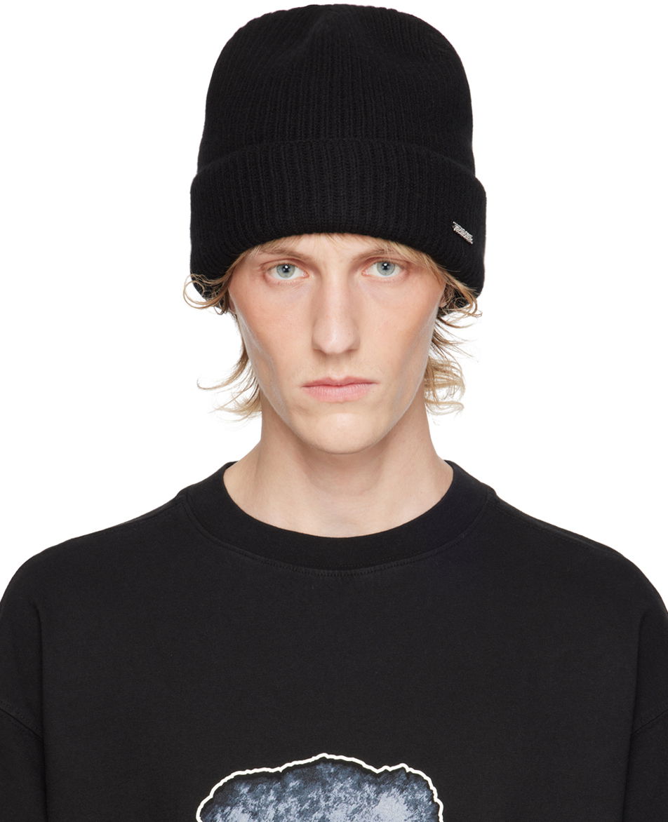 Шапка We11done Knit Beanie Черно | WD-KH2-24-644-U-BK, 0