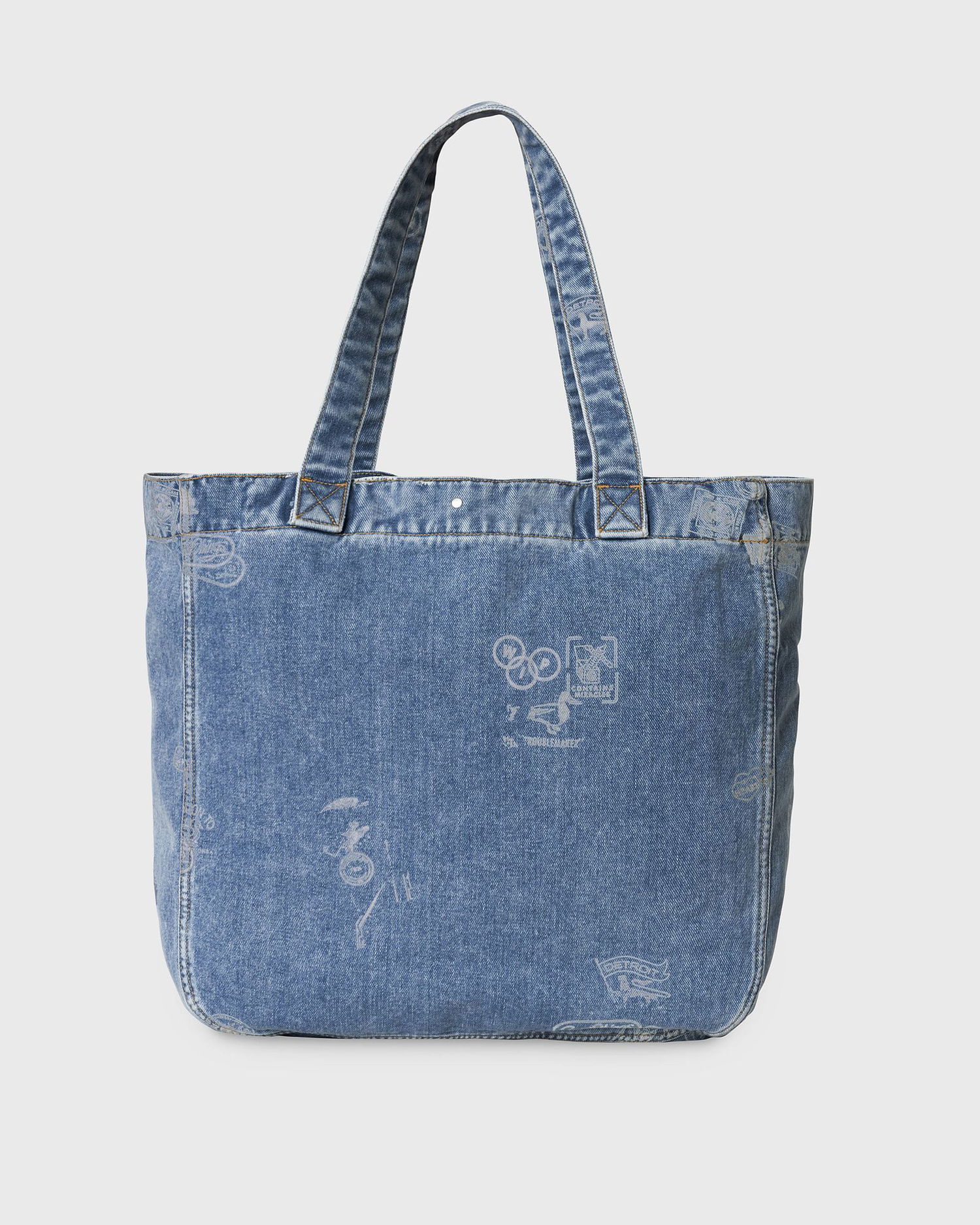Голяма пазарска чанта Carhartt WIP Stamp Tote Bag Синьо | I033740-2LN.35, 1