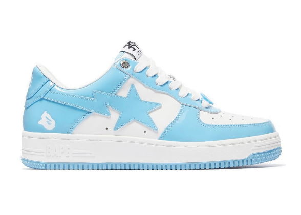 Кецове и обувки BAPE Bape Sta Patent Leather "Blue White" Синьо | 1I70-291-001/1I70-191-002, 0