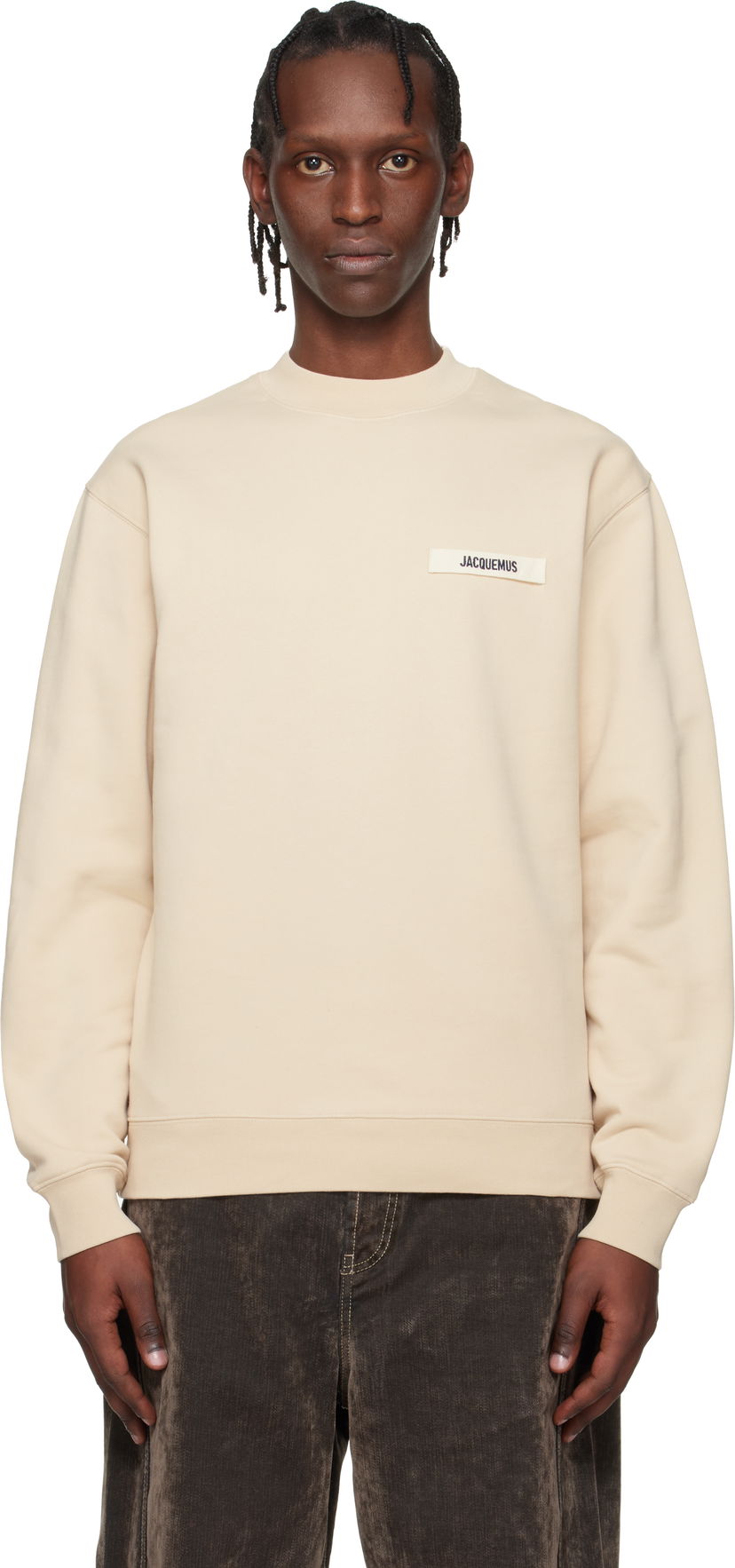 Суитчър Jacquemus Les Classiques 'The Gros Grain' Sweatshirt Бежово | 24ESSM00206AJ00126