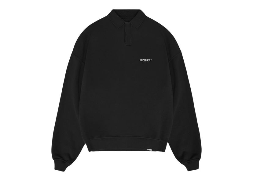 Пуловер Represent Clo Represent Owners Club Long Sleeve Polo Sweater Black Черно | MS4024-01