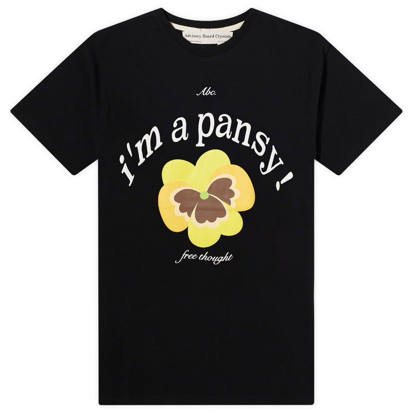 Тениска Advisory Board Crystals Pansy Черно | ABC-CT-T001-PANSY-BLK