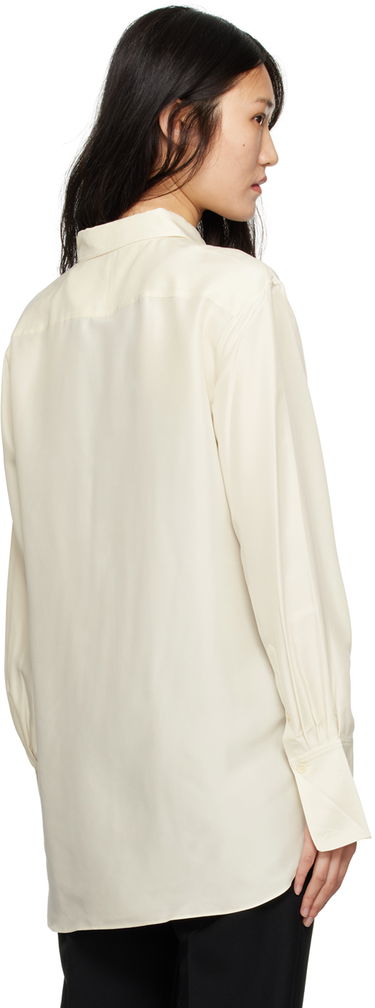 Риза TOTEME TOTEME Women's Pleated Silk Shirt Бяло | 233-5059-231, 2
