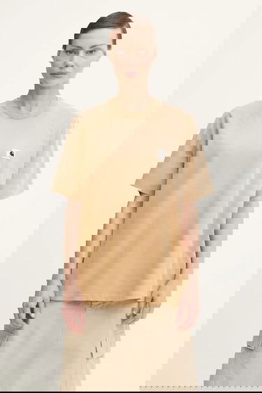 Тениска Carhartt WIP S/S Hudson T-shirt Бежово | I035138.07E5F, 0