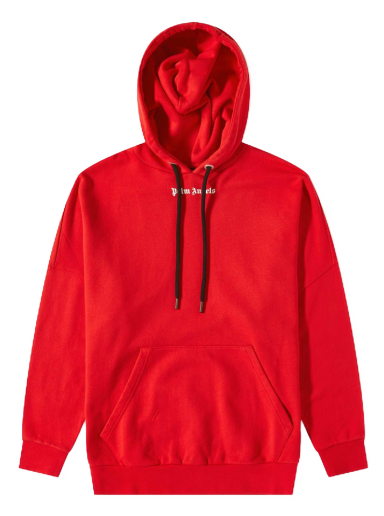 Суитчър Palm Angels Logo Popover Oversized Hoodie Червено | PMBB036C99FLE0012501