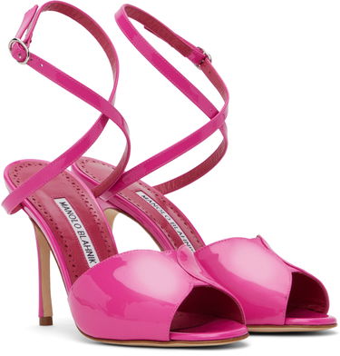 Грижа за обувките Manolo Blahnik Manolo Blahnik Hourani 105 Heeled Sandals Розово | 123-2189, 3