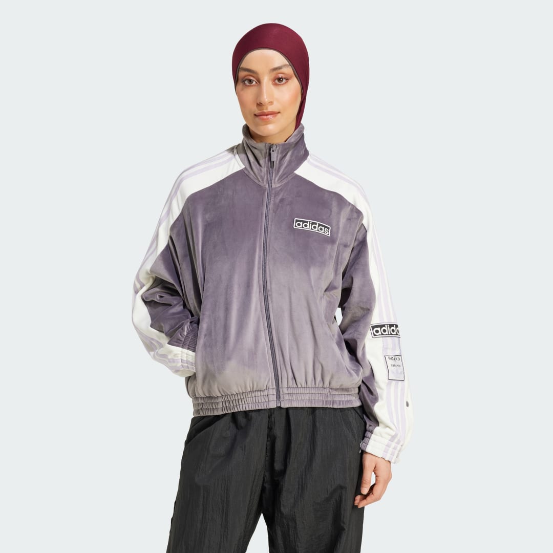 Суитчър adidas Performance Velour Track Jacket Лилаво | IW5585, 0