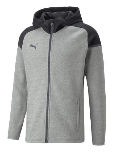 Суитчър Puma teamCup Casuals Full-Zip Hoodie Сиво | 657987-13