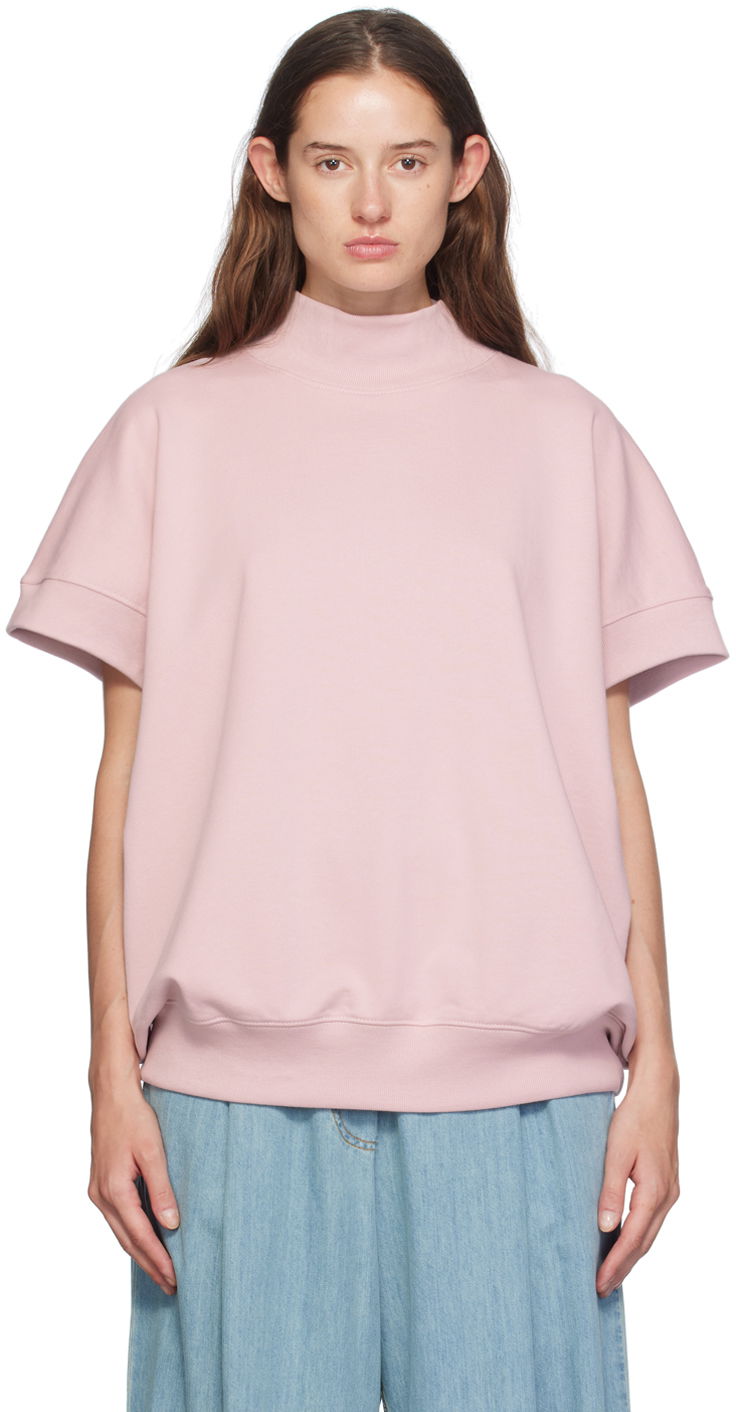 Тениска Dries Van Noten Pink Rib Sweatshirt Бежово | 242-011150-9610