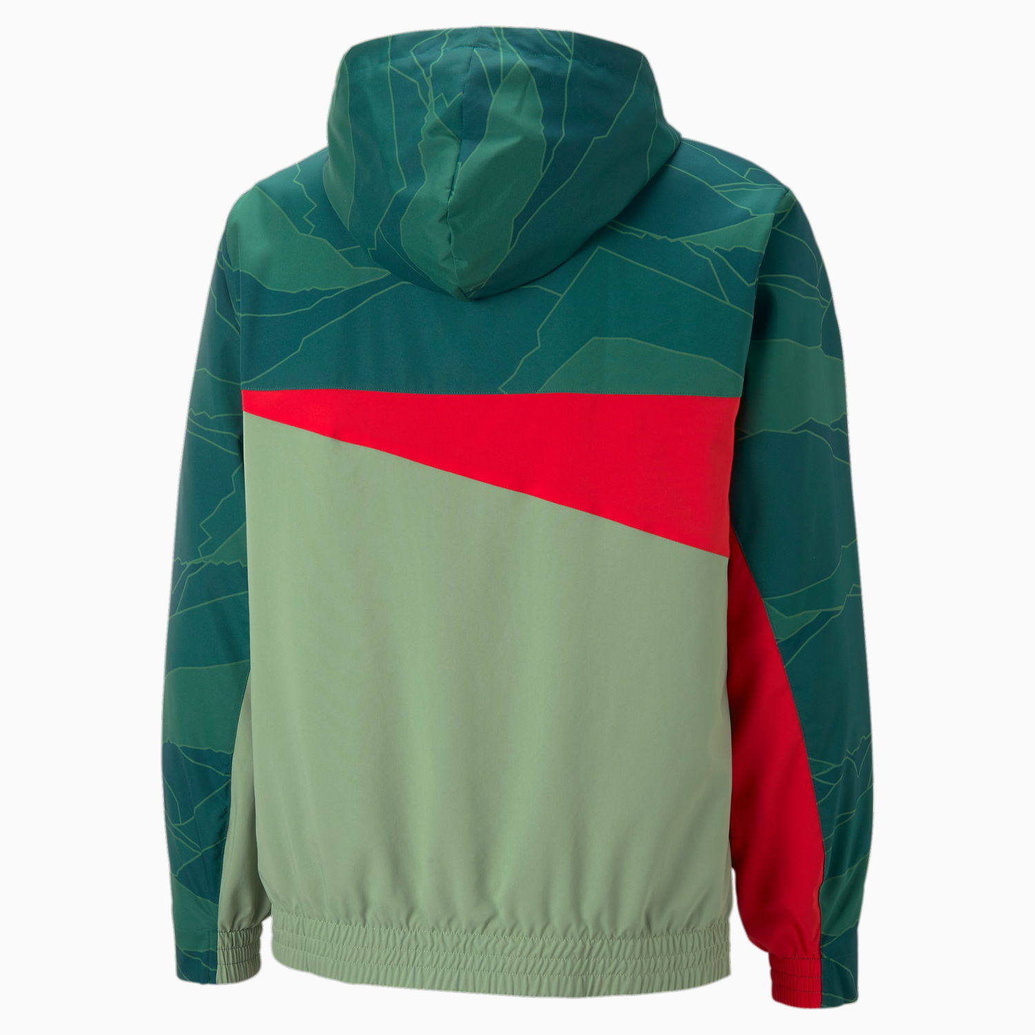 Суитчър Puma Morocco Graphic Woven Hoodie Зелено | 763462_06, 1