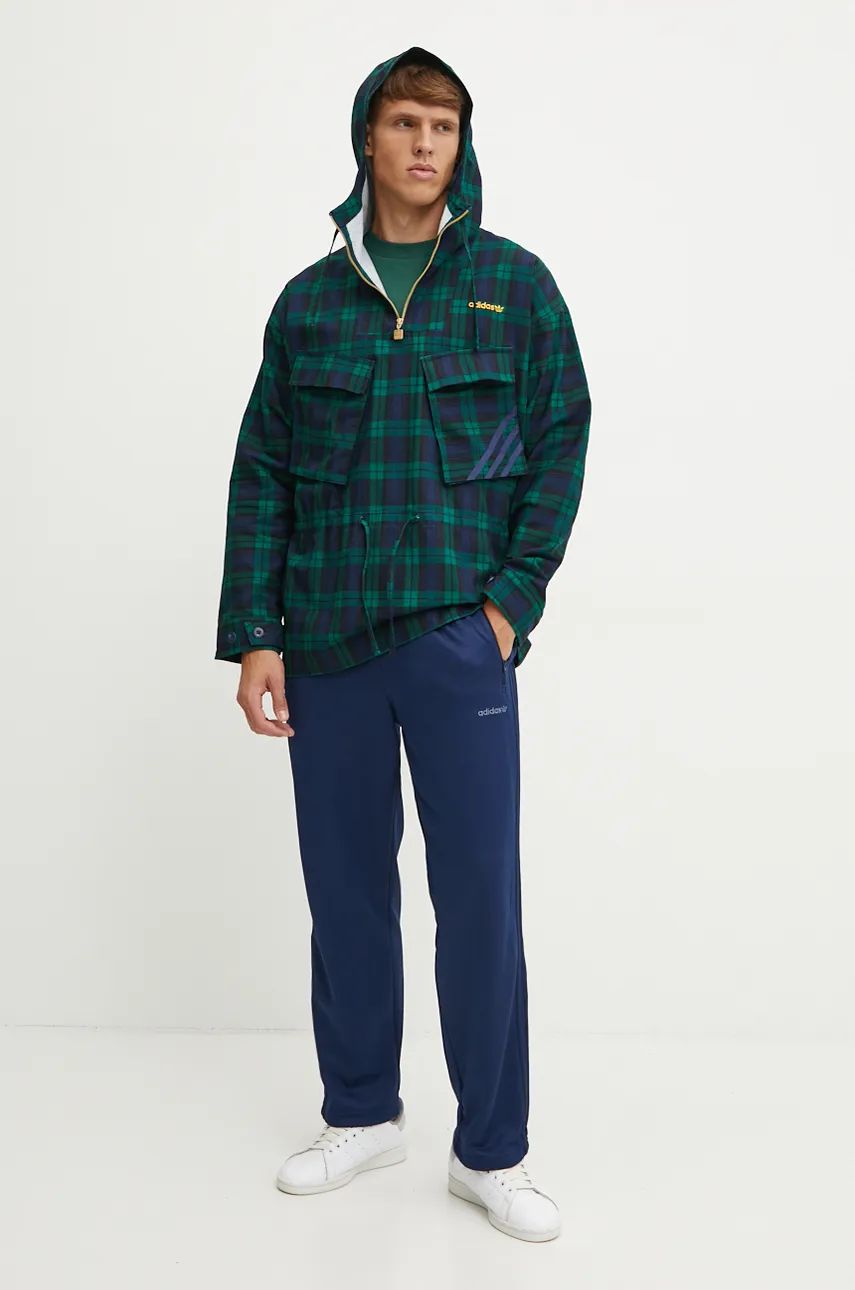 Ветровка adidas Originals Windbreaker Plaid Jacket Зелено | IX9636, 1