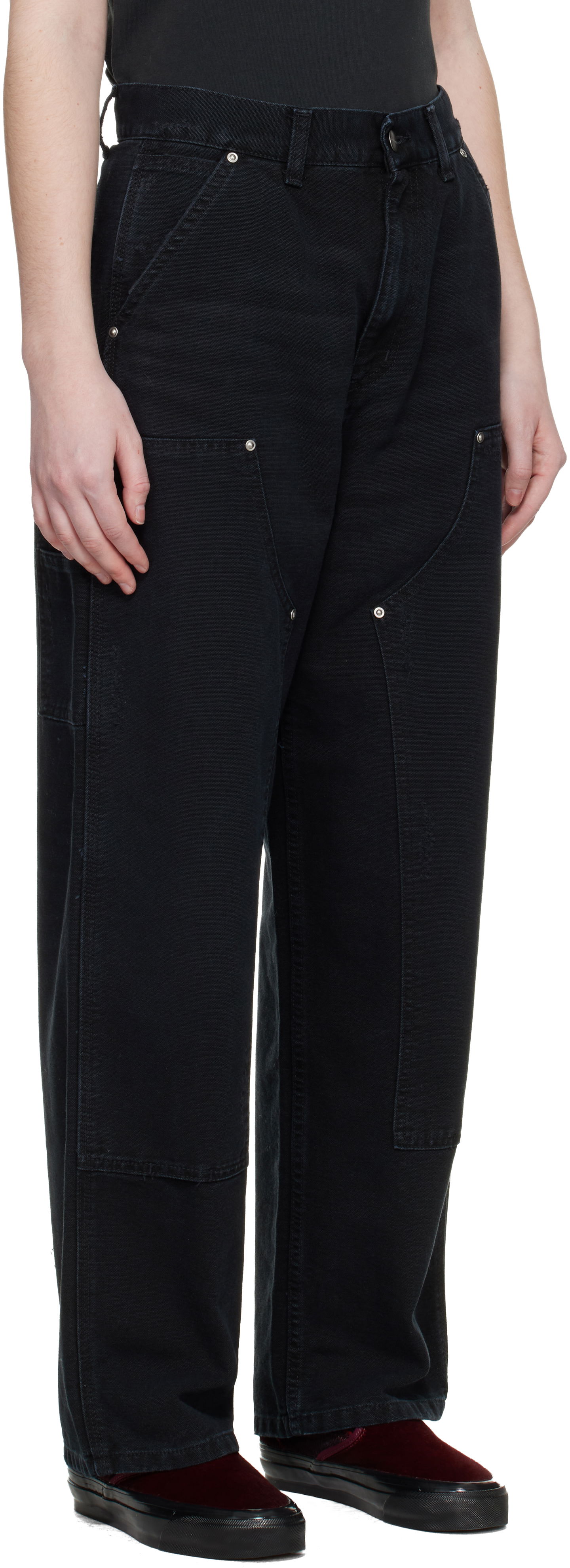 Панталони Carhartt WIP Work In Progress Brandon Double Knee Trousers Черно | I036352 89B7, 1