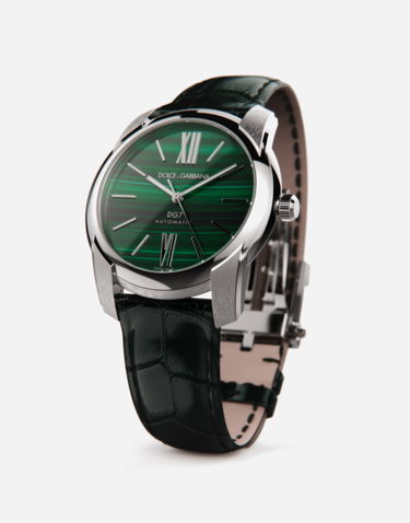 Часовник Dolce & Gabbana Steel & Malachite Automatic Watch Металик | WWFE1SWW062V7347, 2