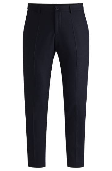 Панталони BOSS Slim-Fit Stretch Flannel Trousers Тъмно синьо | 50530644, 0
