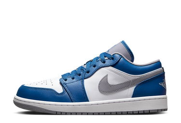 Кецове и обувки Jordan Air Jordan 1 Low "True Blue Cement" Синьо | 553558-412, 1
