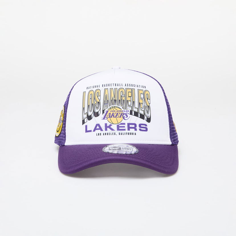 Шапка с козирка New Era Los Angeles Lakers NBA Team Colour 9FORTY E-Frame Adjustable Trucker Cap True Purple/ Yellow Universal Лилаво | 60565422