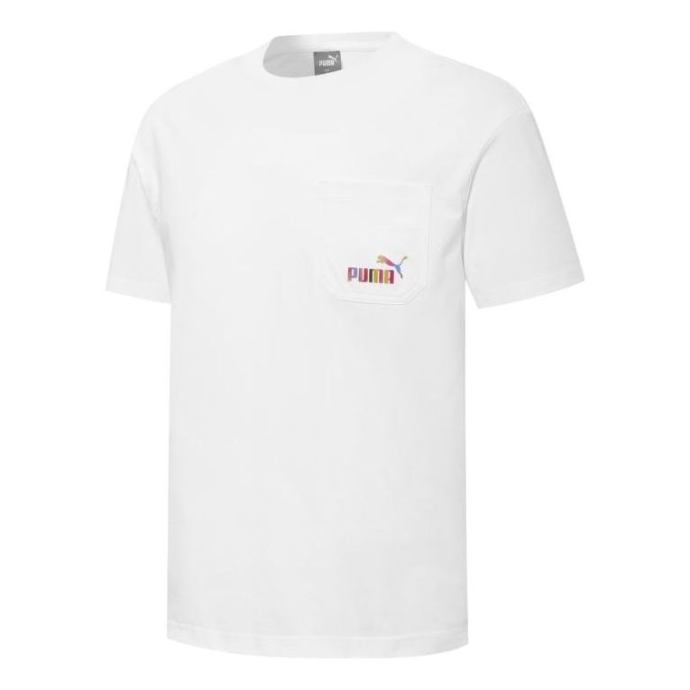 Тениска Puma Pocket Logo Graphic T-Shirt Бяло | 671962-02