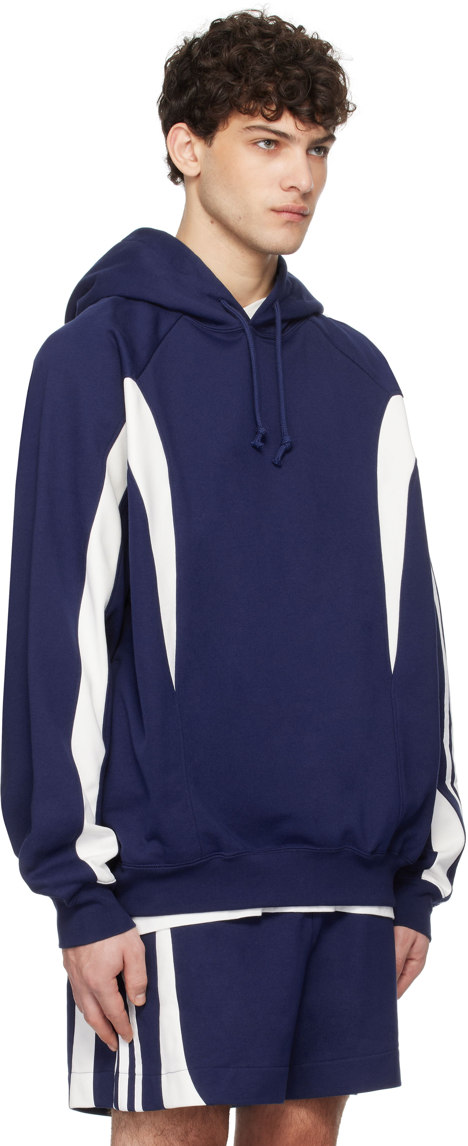 Суитчър Y-3 Y-3 Cut Line Hoodie Тъмно синьо | JM3231, 1