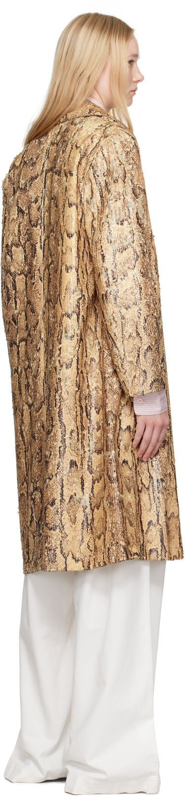 Палта Dries Van Noten Dries Van Noten Sequinned Coat Бежово | 251-010241-1483, 2