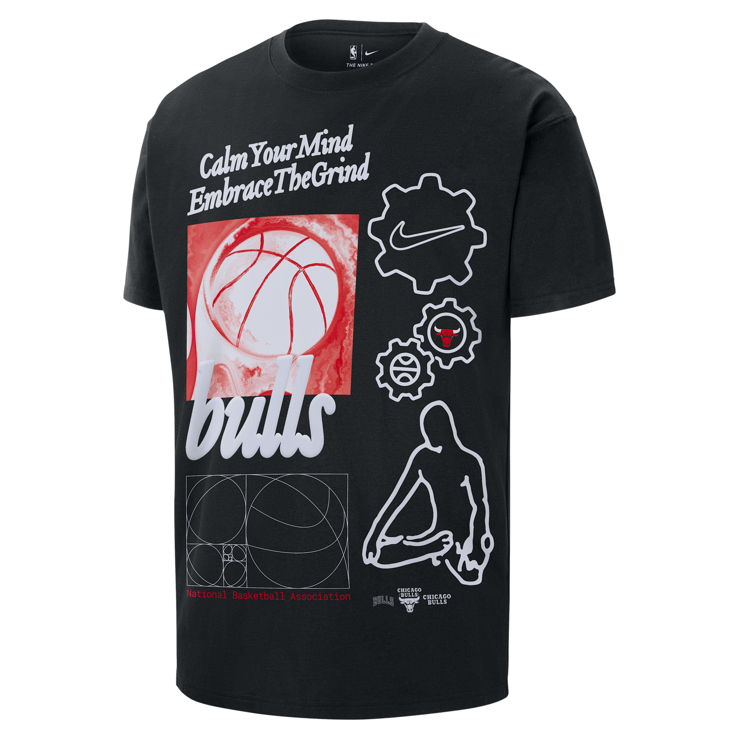 Тениска Nike NBA Chicago Bulls Courtside Max90 T-Shirt Черно | HQ0628-010, 1