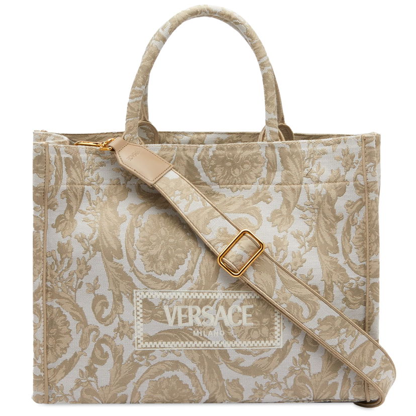 Голяма пазарска чанта Versace Large Tote Bag Бежово | 1011562-1A09741-2KF4V