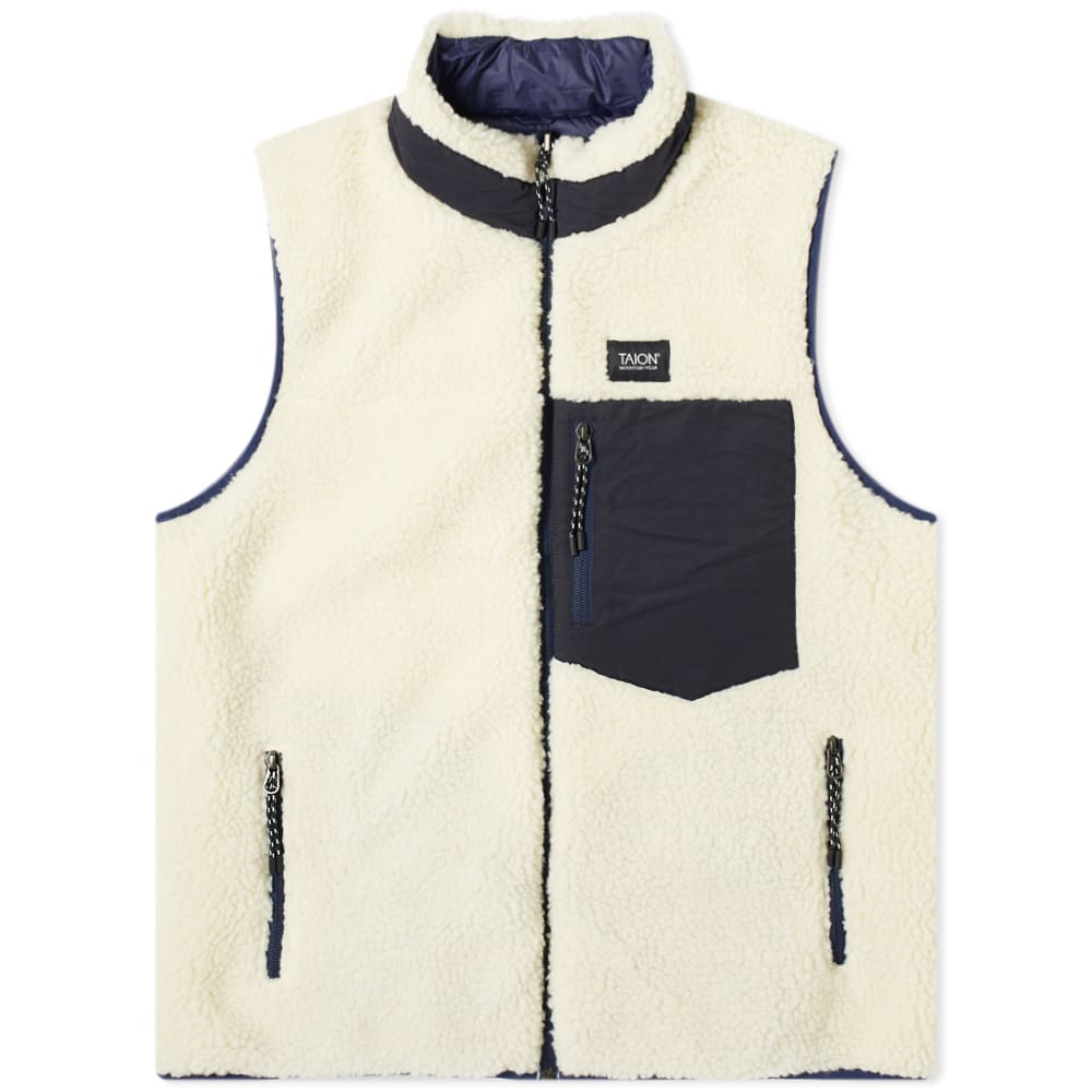 Жилетка TAION Reversible Fleece Down Vest Бежово | TAION-R002MB-NVY, 0