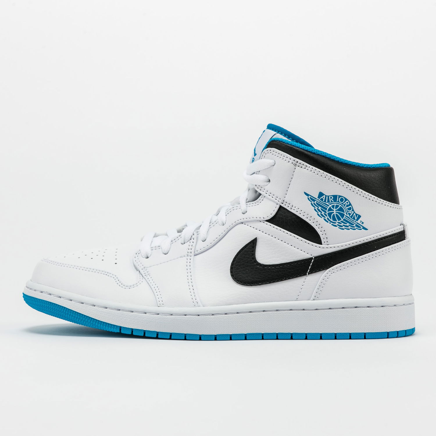 Кецове и обувки Jordan Air Jordan 1 Mid "Laser Blue" Бяло | 554724-141, 0