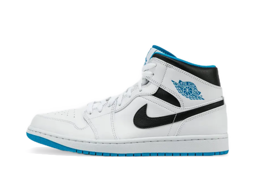 Лимитирано Издание Jordan Air Jordan 1 Mid "Laser Blue" Бяло | 554724-141