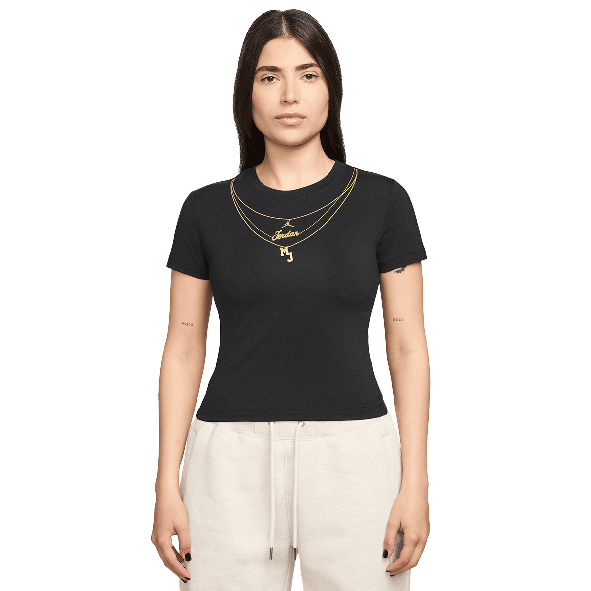 Тениска Nike Jordan Fitted Short-Sleeve Graphic Chain T-Shirt Черно | HV0466-010, 0