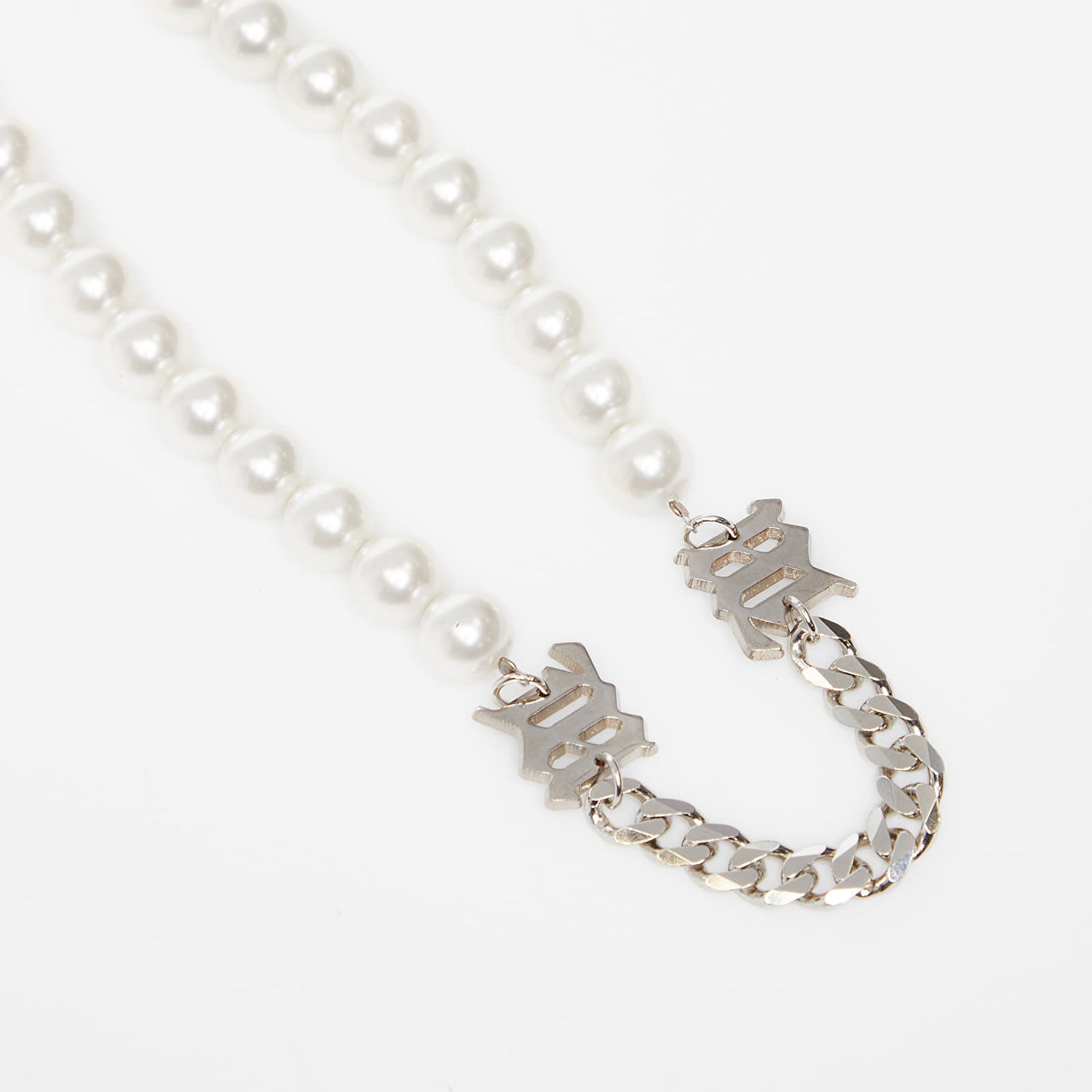 Колие MISBHV Pearl & Curb Link Choker Бяло | 4021A042, 1