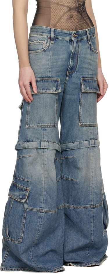 Дънки Balenciaga Balenciaga Flared Cargo Jeans Синьо | 783694THW25, 4