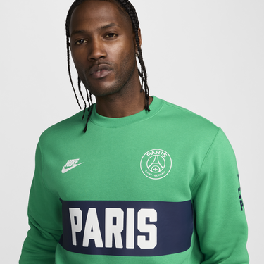 Суитчър Nike Paris Saint-Germain Club Sport Essentials Crewneck Sweatshirt Зелено | FQ3010-324, 4