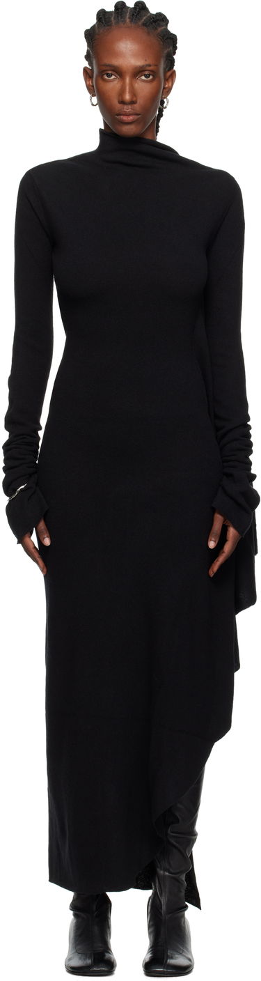 Pокля Ann Demeulemeester Ann Demeulemeester Vabu Maxi Dress Черно | 2520-W-KN59-KN073-099, 0