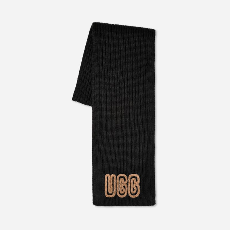 Шал UGG Chunky Knit Ribbed Scarf Черно | 102787-BLK, 1