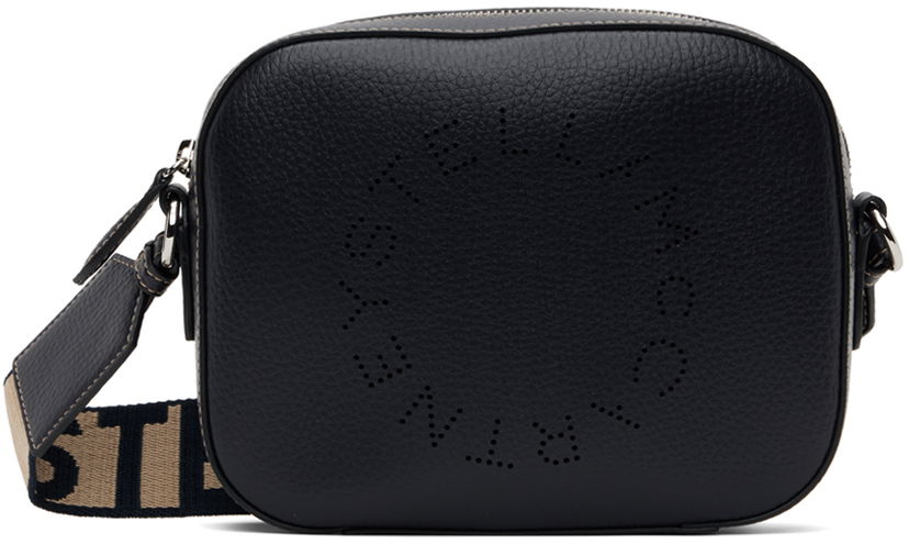 Чанта през рамо Stella McCartney Mini Camera Perforated Logo Shoulder Bag Черно | 700266WP0057