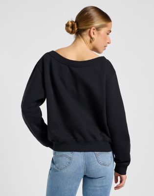 Суитчър Lee Off Shoulder Sweatshirt Черно | 112371335, 0