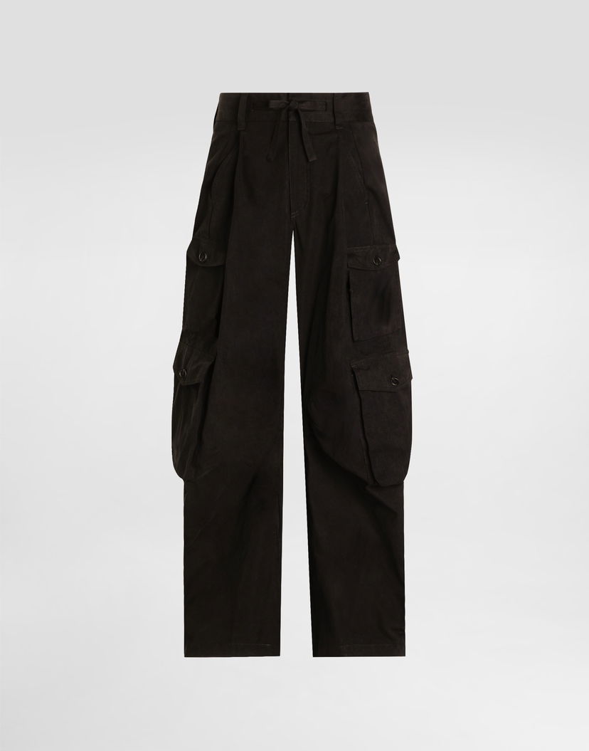Карго панталони Dolce & Gabbana Dolce & Gabbana Faille Cargo Trousers Черно | GP15UTHUMS8N0000
