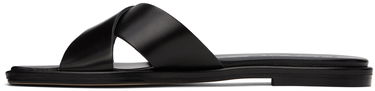 Аксесоари Aeyde Aeyde Sonia Leather Crisscross Slide Sandals Черно | A11-FS-BRNS08FL62-SS24-800-001, 2