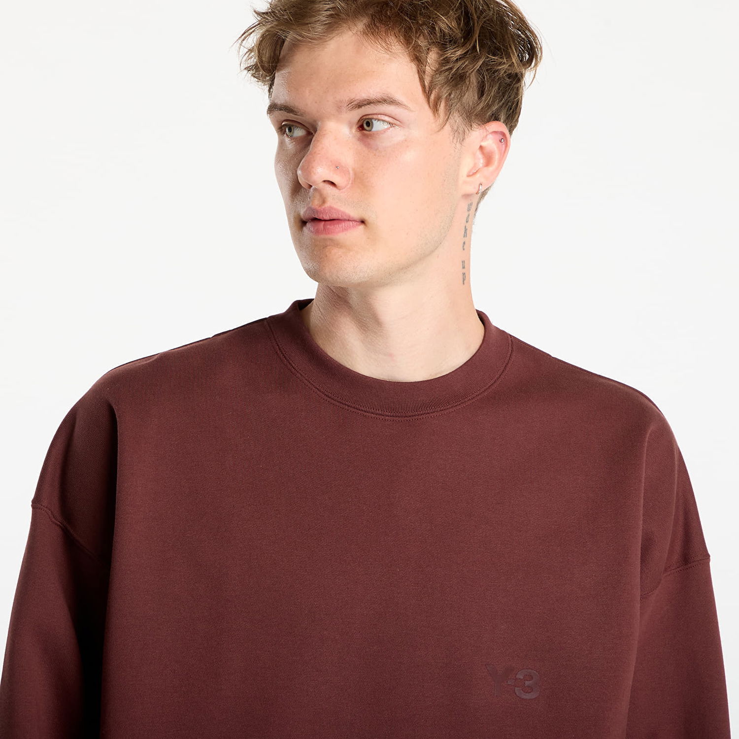 Суитчър Y-3 Fl Crew Sweat UNISEX Mystery Brown M Кафяво | KB4684, 1