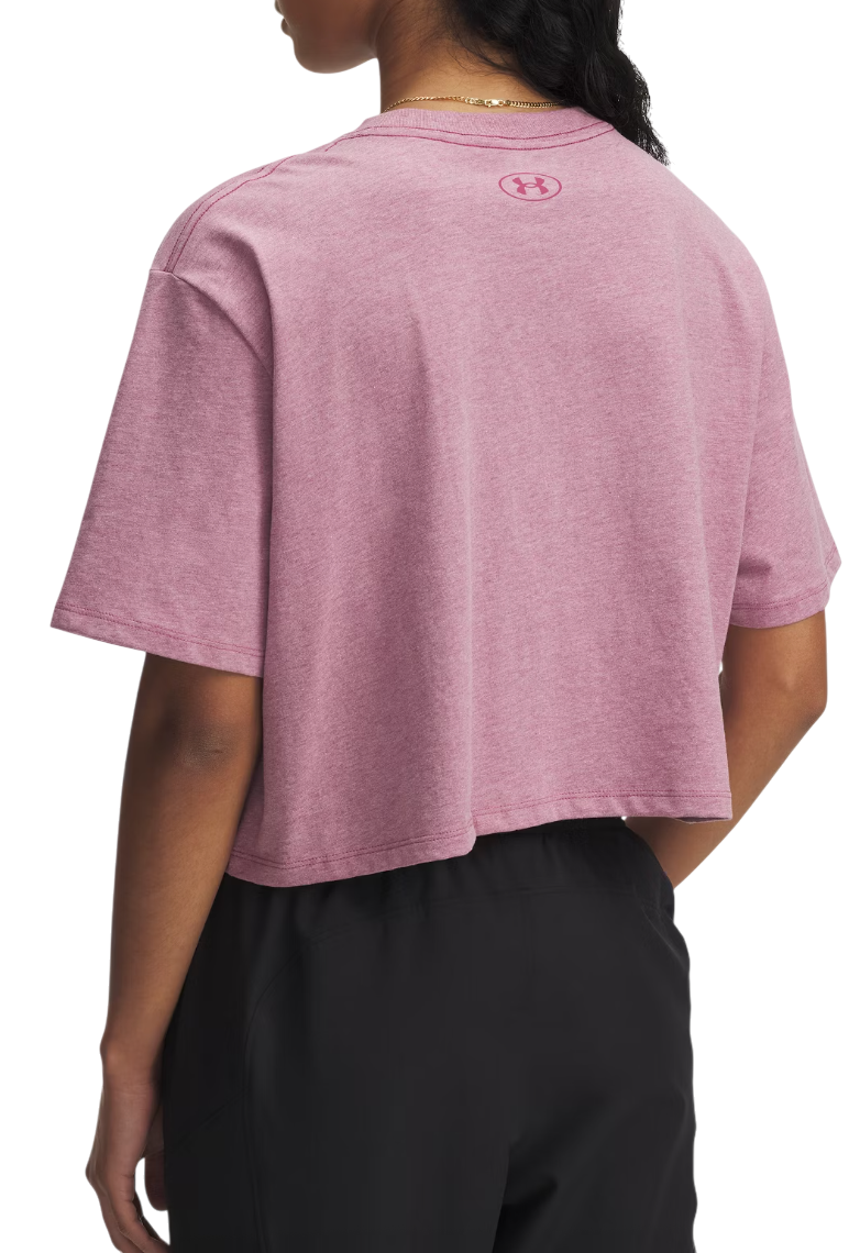Съкратен топ Under Armour Under Armour Rival Short Sleeve T-Shirt Розово | 1389721-659, 1