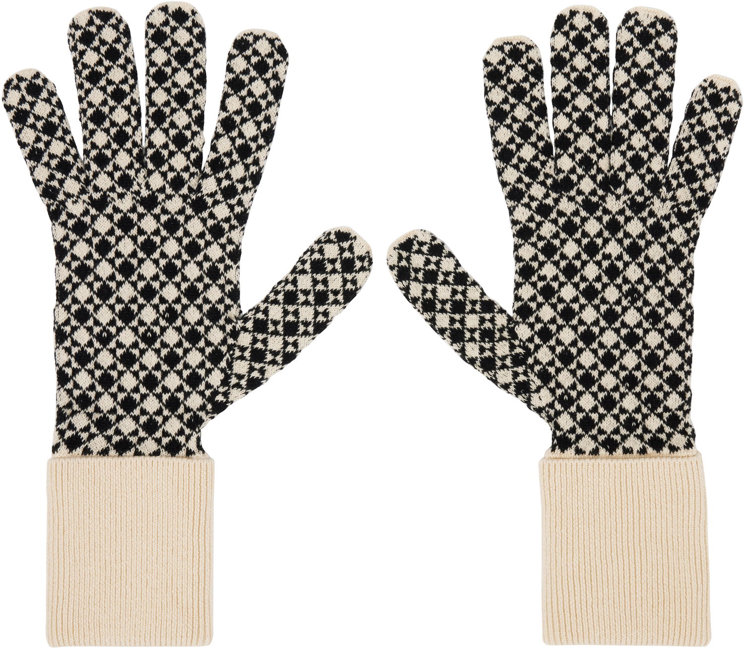 Ръкавици Maison Margiela MM6 Maison Margiela Knit Gloves with Cuffs Бежово | S52TS0045 M13141, 1