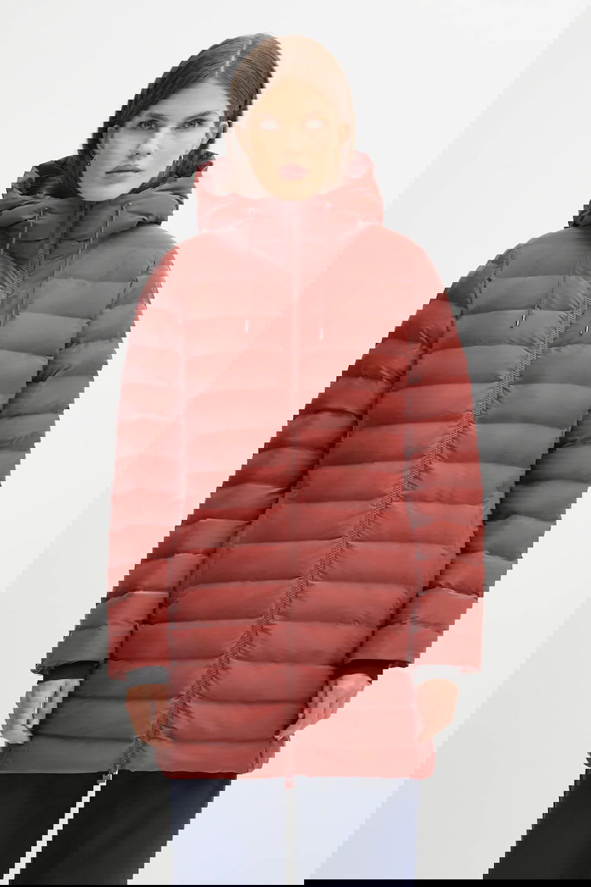 Пухо яке Rains Rains Lohja Curve W3T3 Hooded Puffer Coat Червено | 15890.125, 1