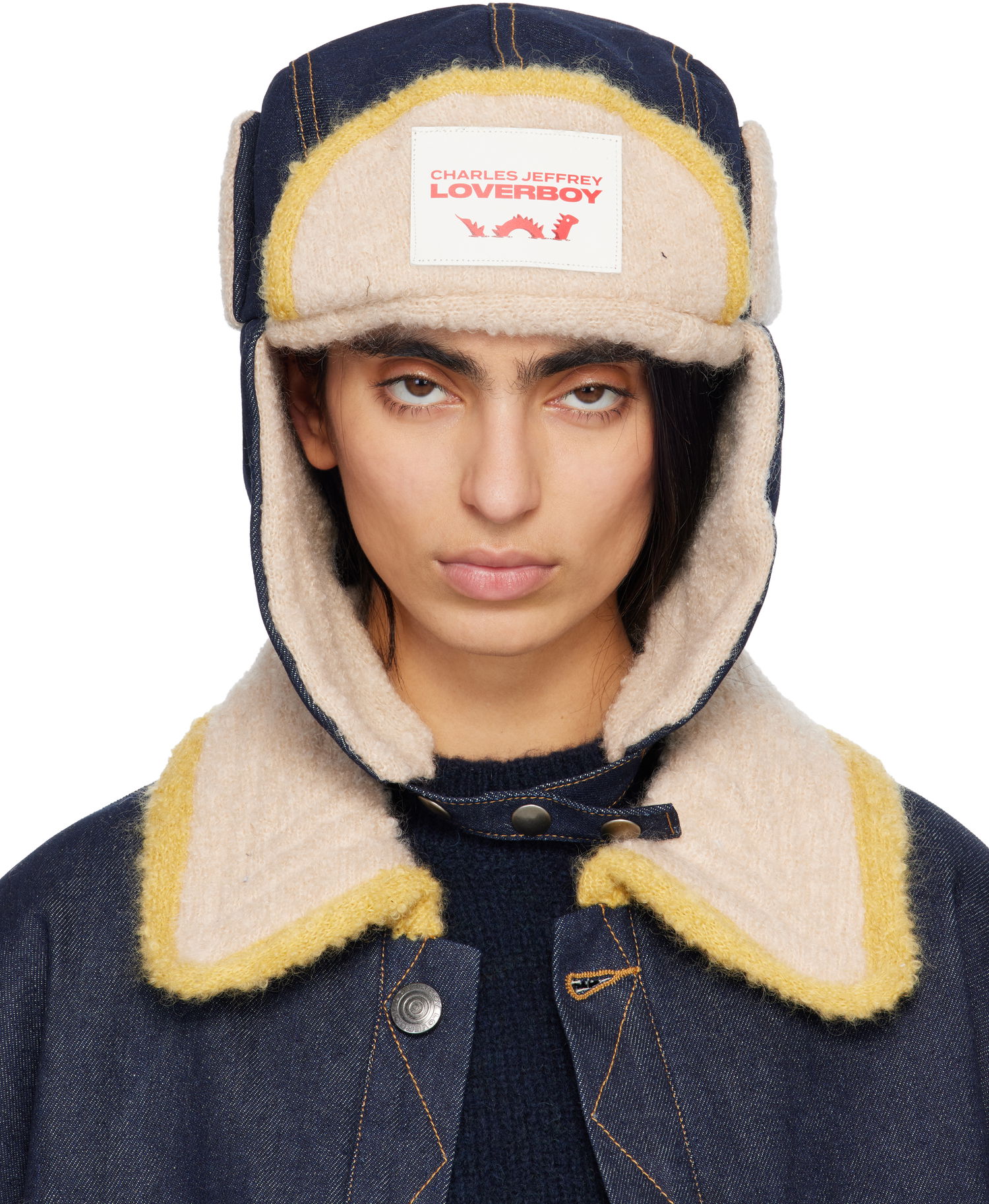 Шапка Charles Jeffrey Loverboy Charles Jeffrey LOVERBOY Knit Patch Trapper Hat Многоцветен | 52131201, 0